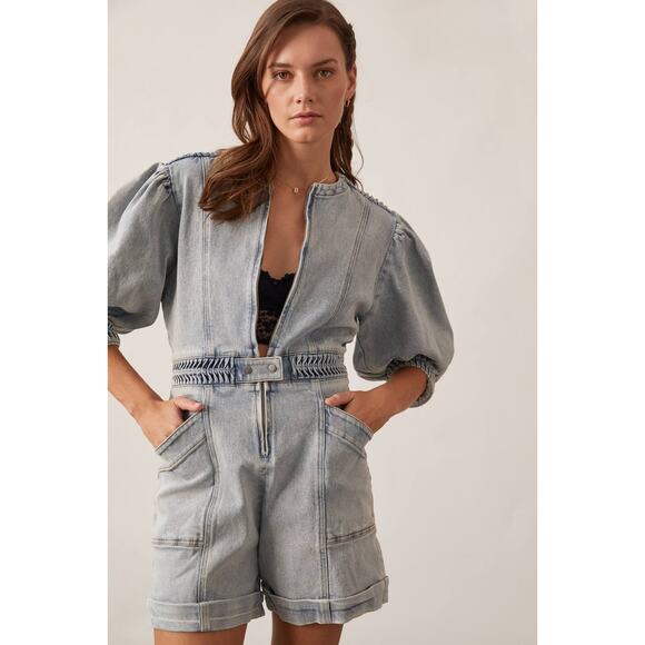 Magali Pascal Pants - Anthropologie Magali Pascal Birkin Denim Romper EUC XL